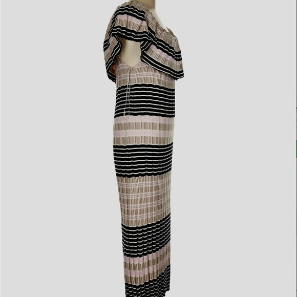 Free People Striped Off-Shoulder Dress Size Large - Picture 3 of 5